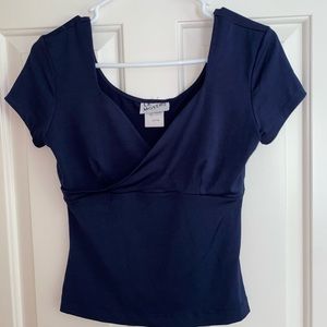 Vintage Navy Short Sleeve Top